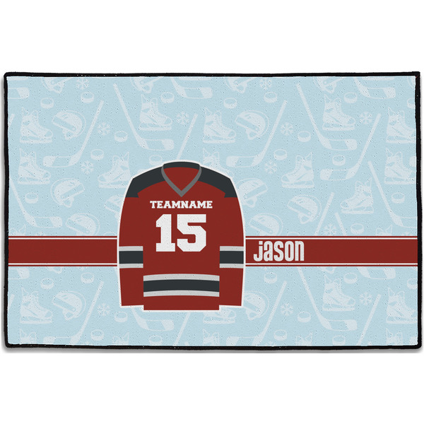 Custom Hockey Door Mat - 36"x24" (Personalized)