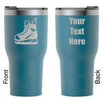 Hockey RTIC Tumbler - Dark Teal - Laser Engraved - Double-Sided (Personalized)