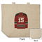 Hockey Reusable Cotton Grocery Bag - Front & Back View