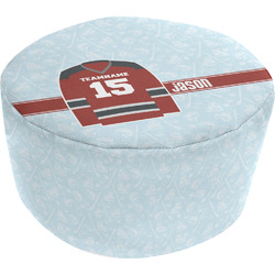 Hockey Round Pouf Ottoman (Personalized)