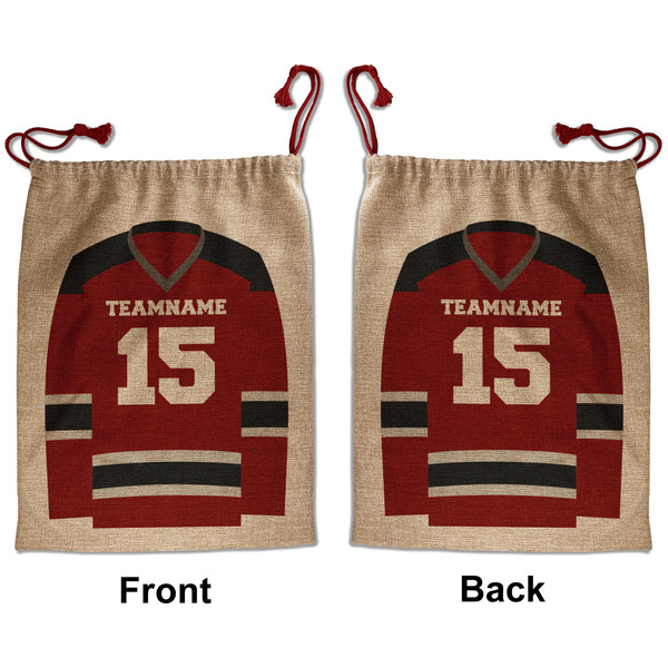 Custom Hockey Santa Sack - Front & Back (Personalized)