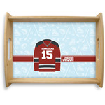 Hockey Natural Wooden Tray - Large (Personalized)