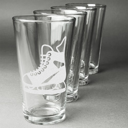 Hockey Pint Glasses - Engraved (Set of 4)