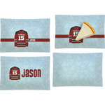 Hockey Set of 4 Glass Rectangular Appetizer / Dessert Plate (Personalized)