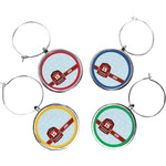 Hockey Wine Charms (Set of 4) (Personalized)
