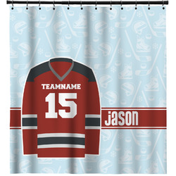 Hockey Shower Curtain - 71" x 74" (Personalized)