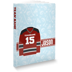 Hockey Softbound Notebook - 7.25" x 10" (Personalized)