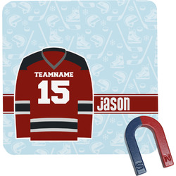 Hockey Square Fridge Magnet (Personalized)