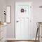 Hockey Square Wall Decal on Door