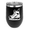 Hockey Stainless Wine Tumblers - Black - Double Sided - Front