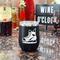 Hockey Stainless Wine Tumblers - Black - Double Sided - In Context