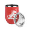 Hockey Stainless Wine Tumblers - Coral - Single Sided - Alt View