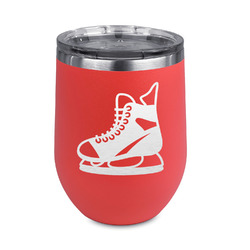 Hockey Stemless Stainless Steel Wine Tumbler - Coral - Single Sided