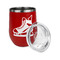 Hockey Stainless Wine Tumblers - Red - Single Sided - Alt View