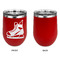 Hockey Stainless Wine Tumblers - Red - Single Sided - Approval