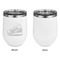 Hockey Stainless Wine Tumblers - White - Single Sided - Approval