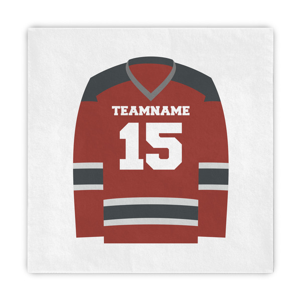 Custom Hockey Decorative Paper Napkins (Personalized)