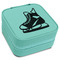 Hockey Travel Jewelry Boxes - Leatherette - Teal - Angled View