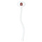 Hockey White Plastic 7" Stir Stick - Oval - Single Stick