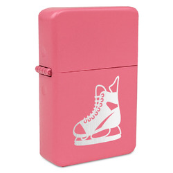 Hockey Windproof Lighter - Pink - Single Sided & Lid Engraved