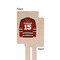 Hockey Wooden 6.25" Stir Stick - Rectangular - Single - Front & Back