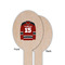 Hockey Wooden Food Pick - Oval - Single Sided - Front & Back