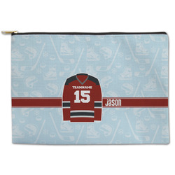 Hockey Zipper Pouch - Large - 12.5"x8.5" (Personalized)