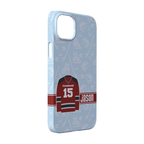 Custom Hockey iPhone Case - Plastic - iPhone 14 (Personalized)