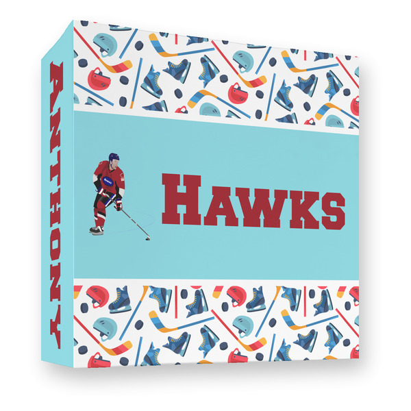 Custom Hockey 2 3 Ring Binder - Full Wrap - 3" (Personalized)