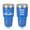 Hockey 2 30 oz Stainless Steel Ringneck Tumbler - Blue - Double Sided - Front & Back