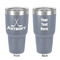 Hockey 2 30 oz Stainless Steel Ringneck Tumbler - Grey - Double Sided - Front & Back