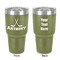 Hockey 2 30 oz Stainless Steel Ringneck Tumbler - Olive - Double Sided - Front & Back