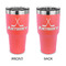 Hockey 2 30 oz Stainless Steel Ringneck Tumblers - Coral - Double Sided - APPROVAL