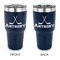 Hockey 2 30 oz Stainless Steel Ringneck Tumblers - Navy - Double Sided - APPROVAL