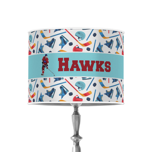 Custom Hockey 2 8" Drum Lamp Shade - Poly-film (Personalized)