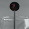 Hockey 2 Black Plastic 5.5" Stir Stick - Round - Main