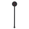 Hockey 2 Black Plastic 5.5" Stir Stick - Round - Single Stick