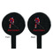 Hockey 2 Black Plastic 7" Stir Stick - Double Sided - Round - Front & Back