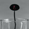 Hockey 2 Black Plastic 7" Stir Stick - Oval - Main