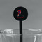 Hockey 2 Black Plastic 7" Stir Stick - Round - Main