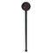 Hockey 2 Black Plastic 7" Stir Stick - Round - Single Stick