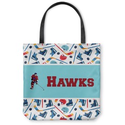 Hockey 2 Canvas Tote Bag - Large - 18"x18" (Personalized)
