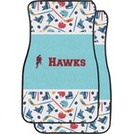 Hockey 2 Car Floor Mats (Front Seat) (Personalized)