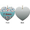 Hockey 2 Ceramic Flat Ornament - Heart Front & Back (APPROVAL)