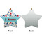 Hockey 2 Ceramic Flat Ornament - Star Front & Back (APPROVAL)