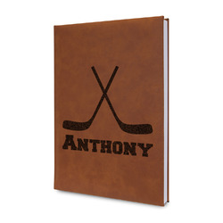 Hockey 2 Leatherette Journal - Double Sided (Personalized)