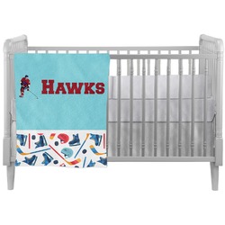 Hockey 2 Crib Comforter / Quilt (Personalized)