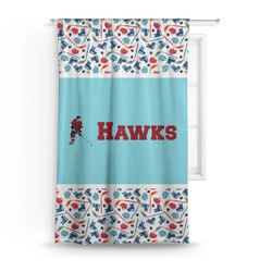 Hockey 2 Curtain - 50"x84" Panel (Personalized)