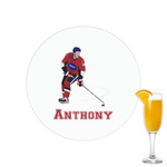 Hockey 2 Printed Drink Topper - 2.15" (Personalized)