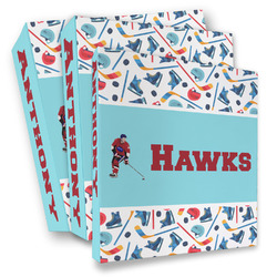 Hockey 2 3 Ring Binder - Full Wrap (Personalized)